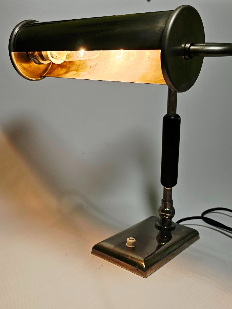 art deco chrómová stolná lampa - 8