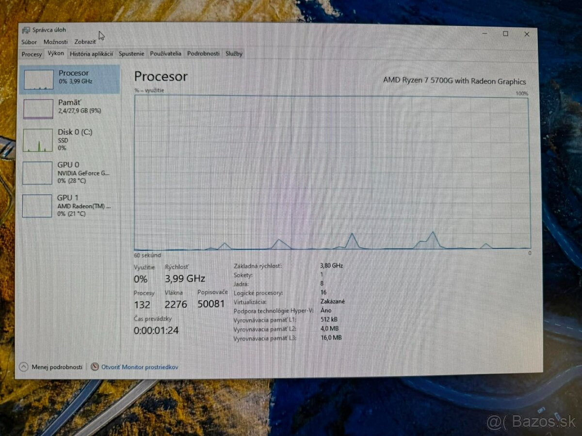 Herné PCčko Ryzen 7 5700G/ GTX 1070 / 32GB/ 500gb NvMe - 8