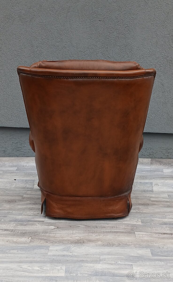 Kreslo kožené “ UŠIAK “ – hnedé. - 8