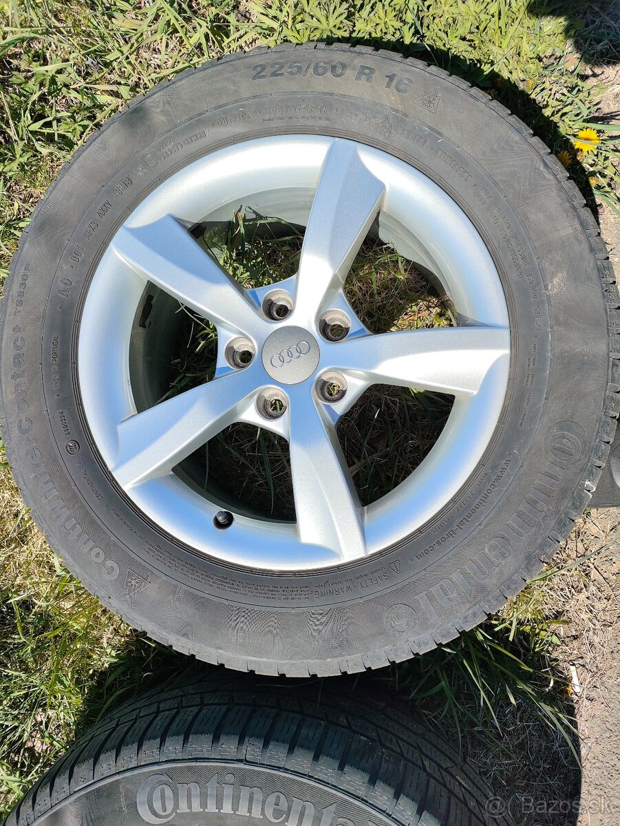 5x112 225/60 R16 ET37 7,5J AUDI zimné pneumatiky - 8