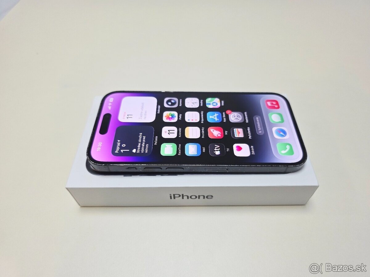 APPLE IPHONE 14 PRO 128GB SPACE BLACK,BATERKA 100% - 8