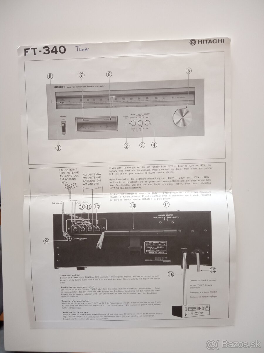 HITACHI FT-340 tuner - 8