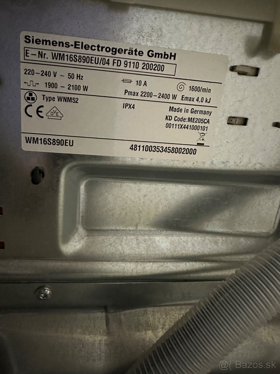 SIEMENS i-Dos 8 kg 1600 ot. - 8