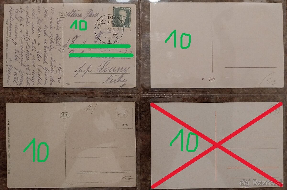 Pohľadnice - ŽILINA (čiernobiele + malý formát) - 8