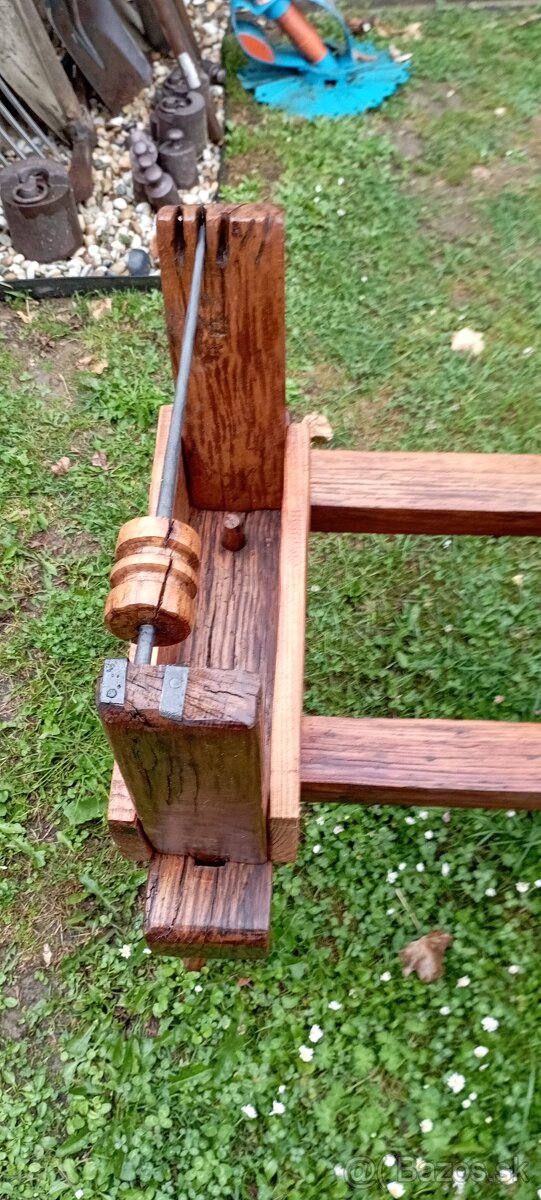 Starý drevený kolovrátok -špular - 8