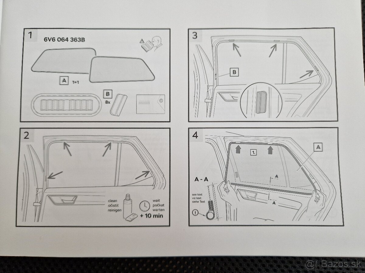 Predám originál slnečné clony na fabia 3 - 8