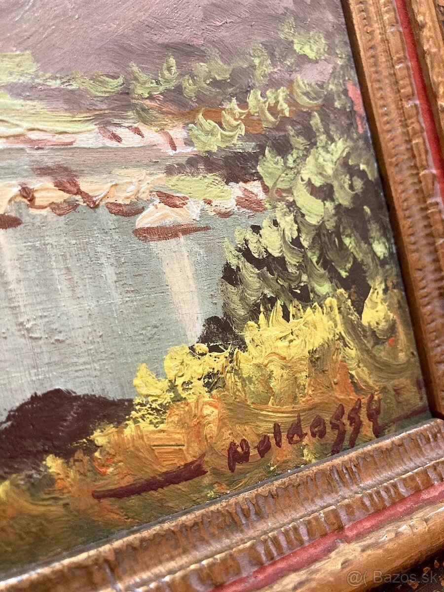 František Holdossy - Zelené pleso, olej na dreve - 8