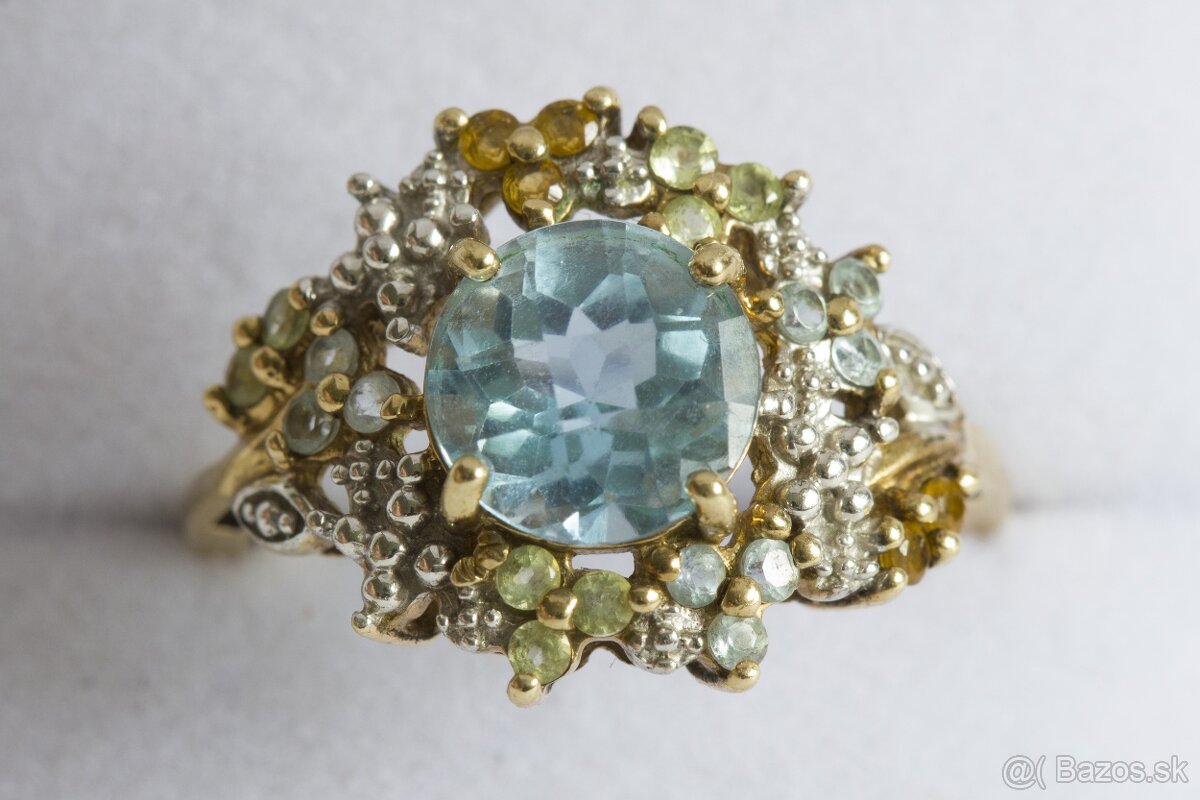 9ct zlatý secesný presteň - 8