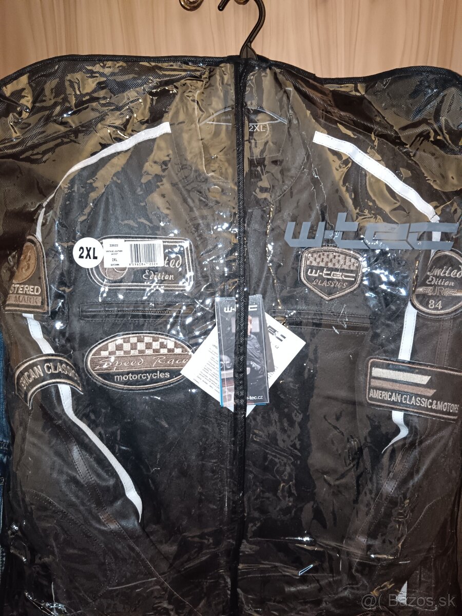 Úplne nová kožená bunda W-TEC Dark Vintage-pravá koža 2XL - 8