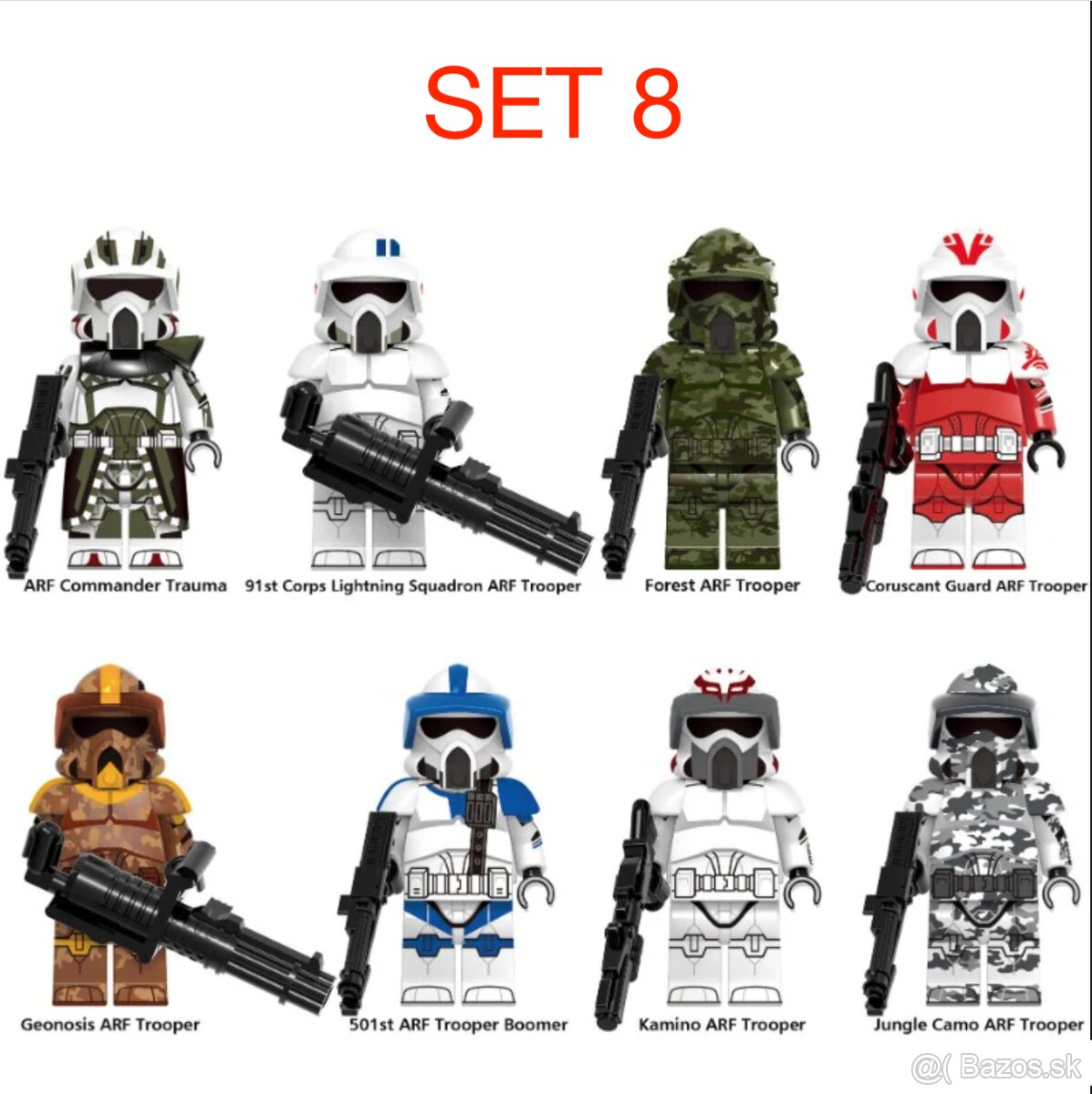 Rôzne figúrky Star Wars 4 (8ks) - typ lego - nové - 8