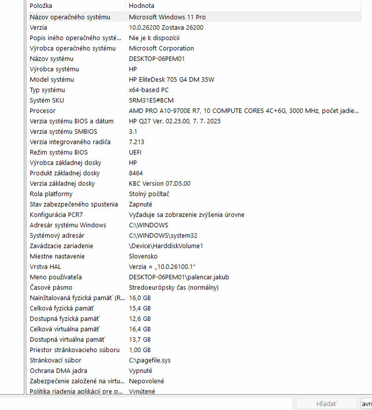HP EliteDesk 705 G4 Desktop Mini (35W) - 8