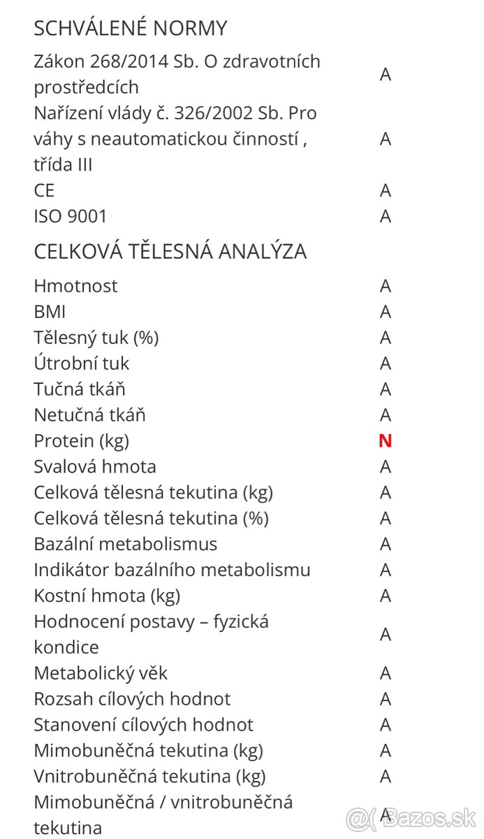Bioimpedančný analyzátor Tanita NOVÝ - 8