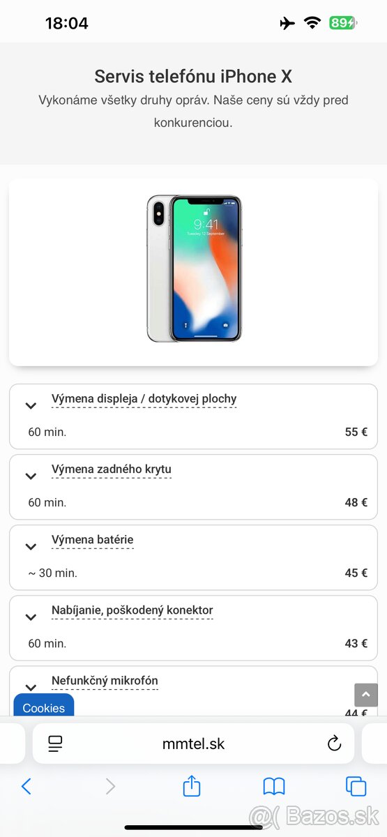 iPhone X 256GB prasknutý display - 8