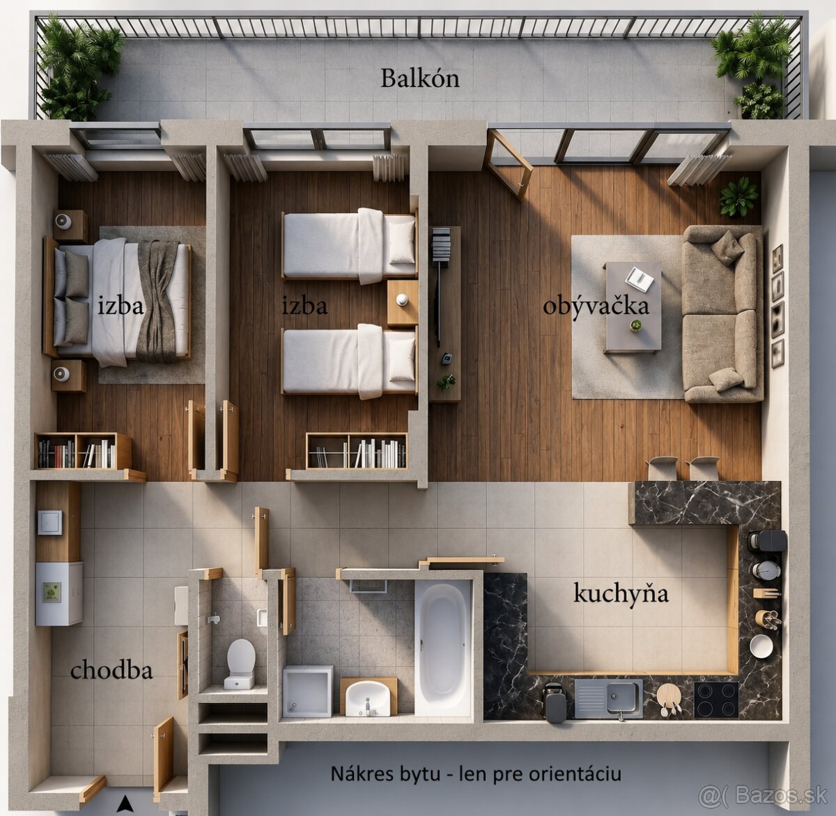 🏡 Na prenájom: 3-izbový byt, loggia, parking, Ružinov - BA – foto 8