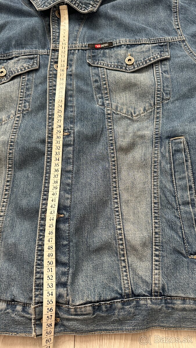 Pánska,kvalitná džínsová bunda DIESEL - veľkosť XL - 8