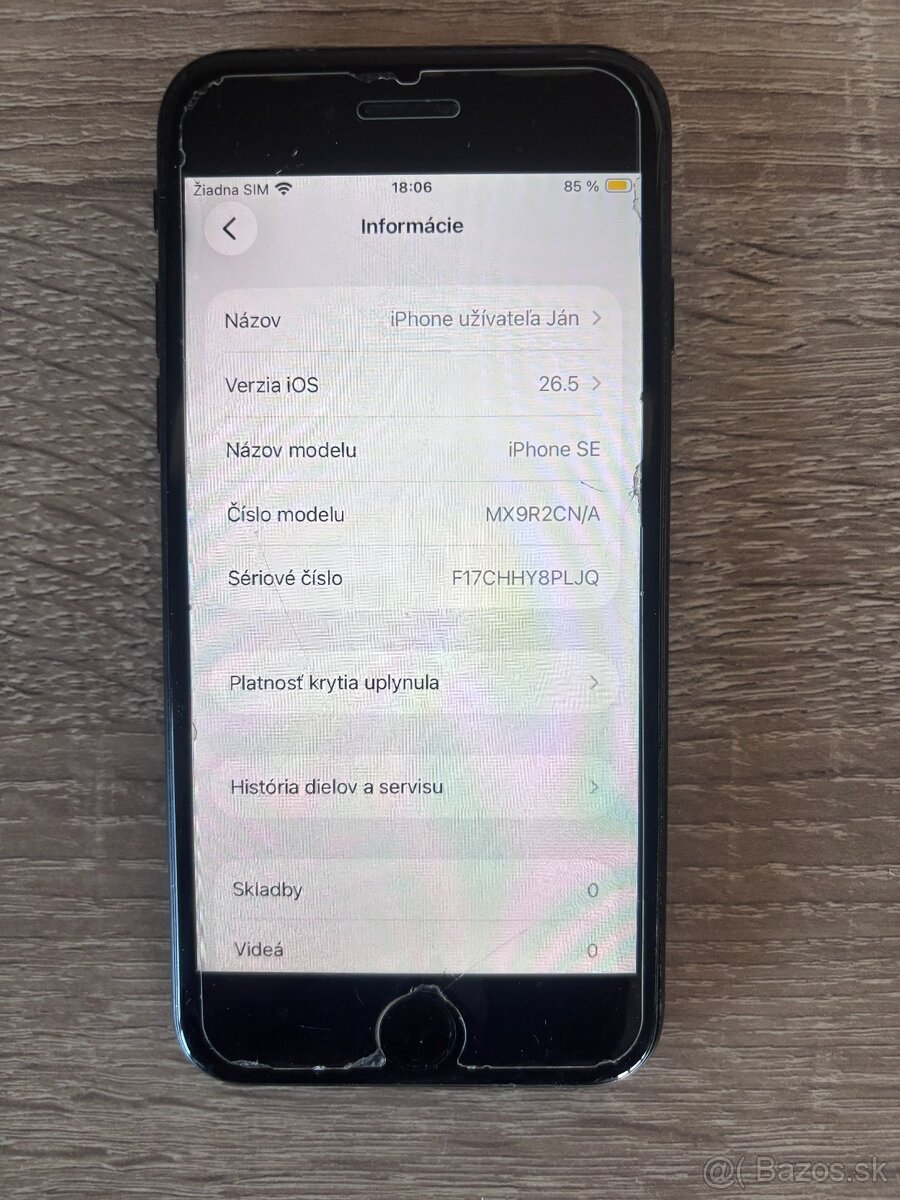 Apple iPhone SE 2020 / BLACK 64 GB - 8