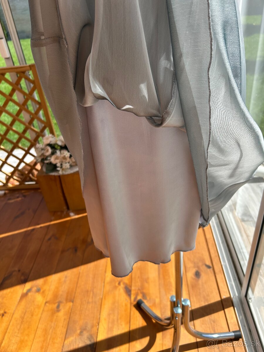 Predám sivé spoločenské šaty - 8