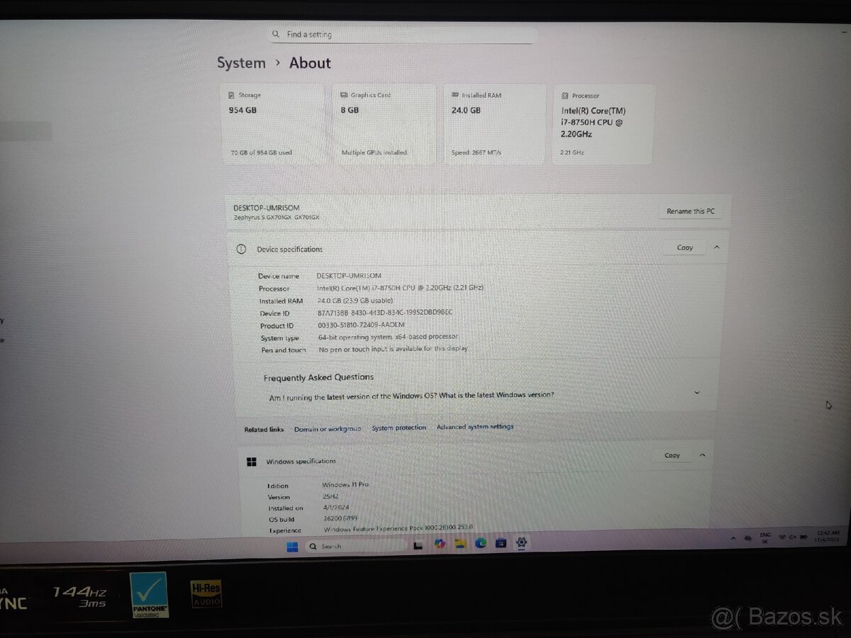 ASUS ROG Zephyrus S 17" - Core i7, RTX 2080, 1Tb SSD - 8