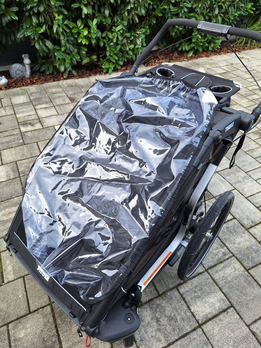 Predám Thule Chariot Sport 2 – Midnight Black (TOP STAV, pln - 8