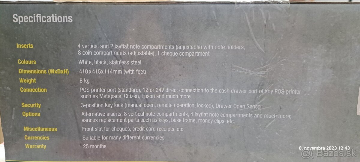 Nová Reálna kasa Metapace K-1
- 8