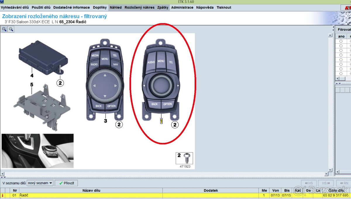 Controller I-Drive na BMW - č.2 - 8