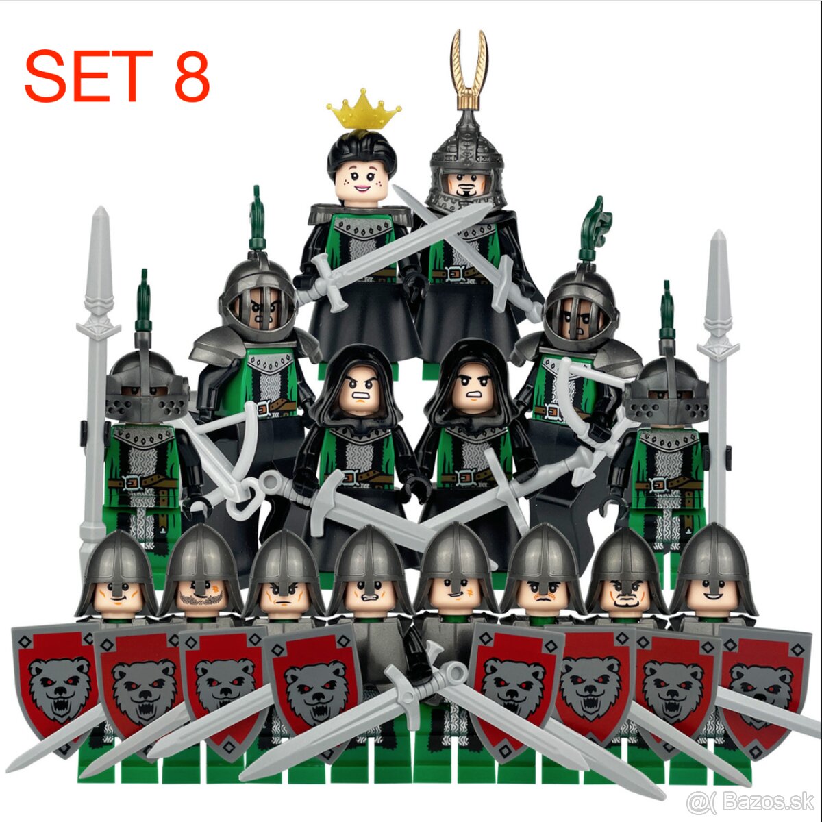 Figúrky Rytieri 5 - typ lego, nové, nehrané - 8