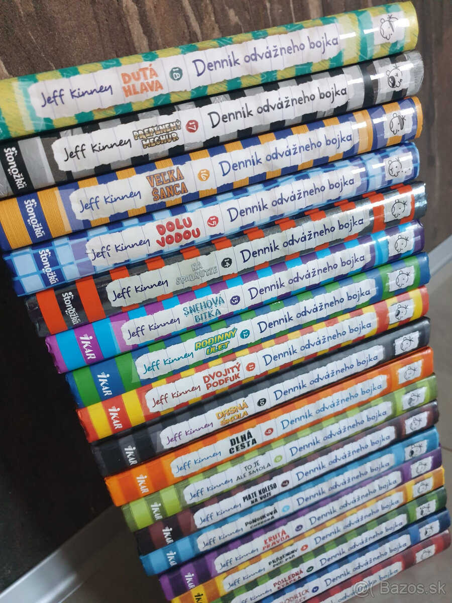 Jeff Kinney - Denník odváž. bojka 1-18 diel + 3 knihy navyše - 8