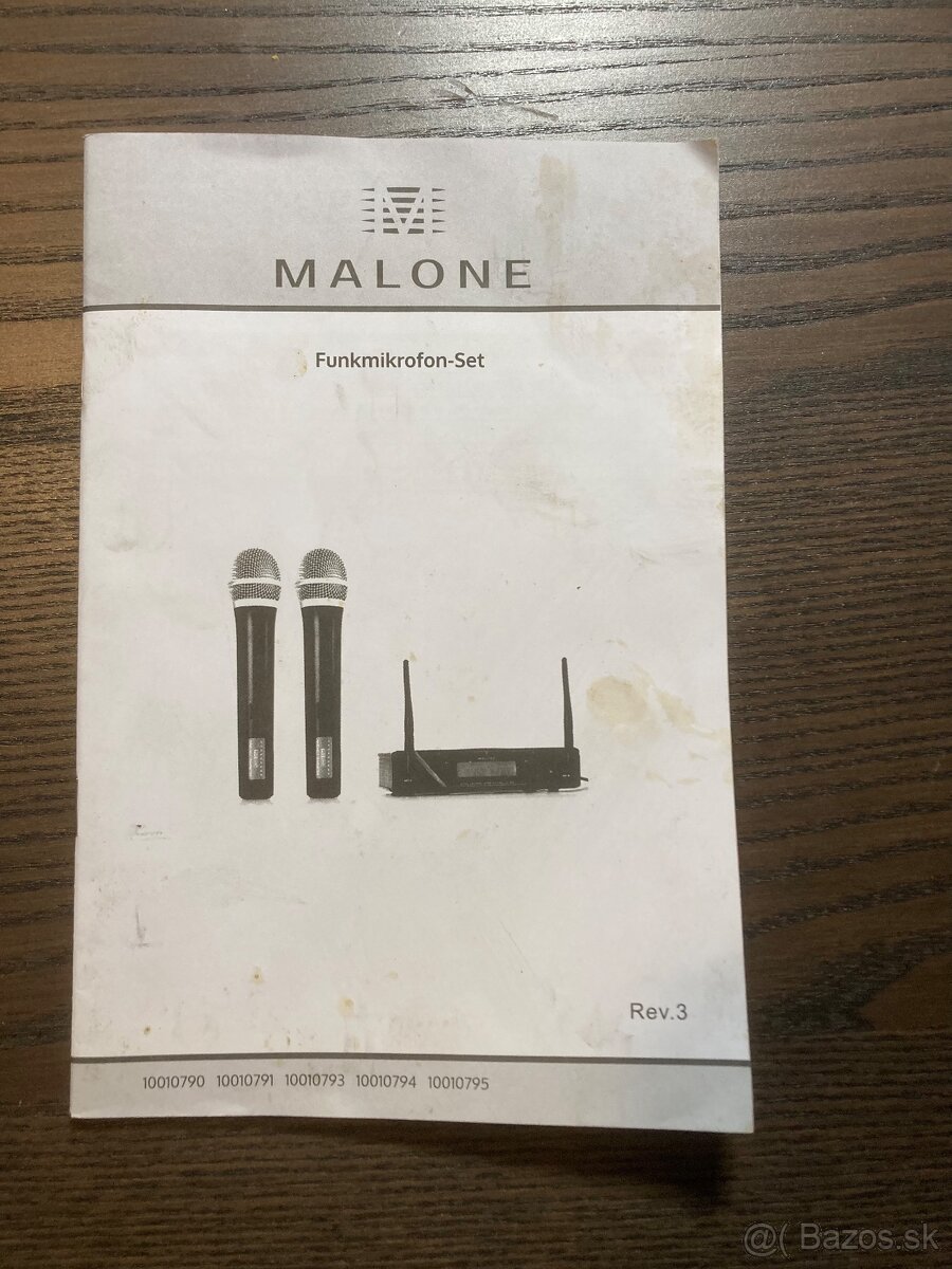 Bezdrôtový dvojmikrofón - sada Malone B4R-UHF-450-Duo1 - 8