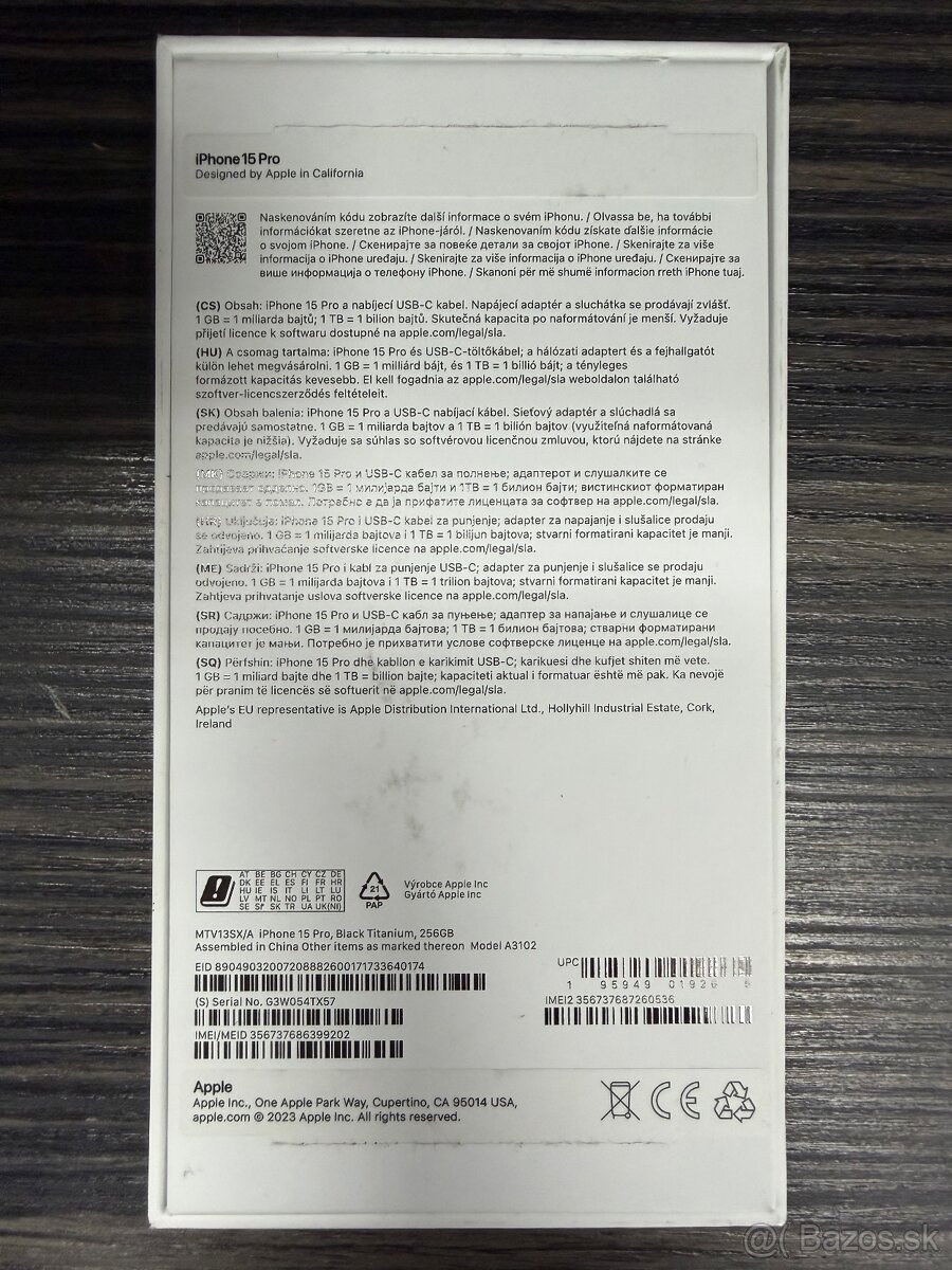 iPhone 15 Pro, Black Titanium, 256GB - 8