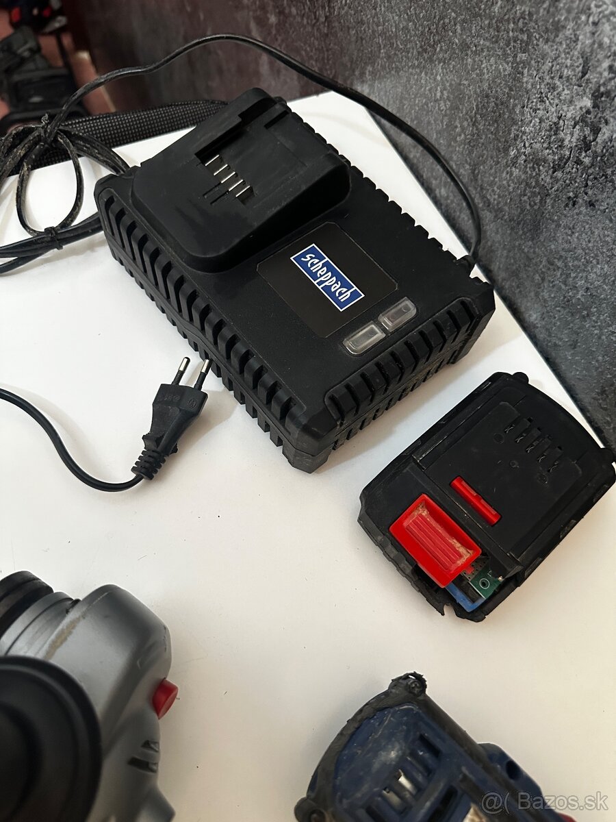 Sada AKU náradia Scheppach (+ 4x bateria a rychlonabijacka) - 8