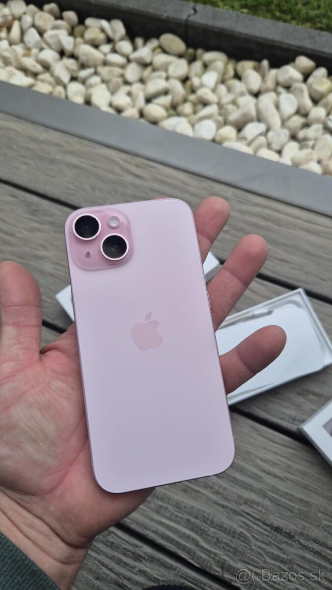 Apple iphone 15 128gb ruzovy/pink ako nový - 8