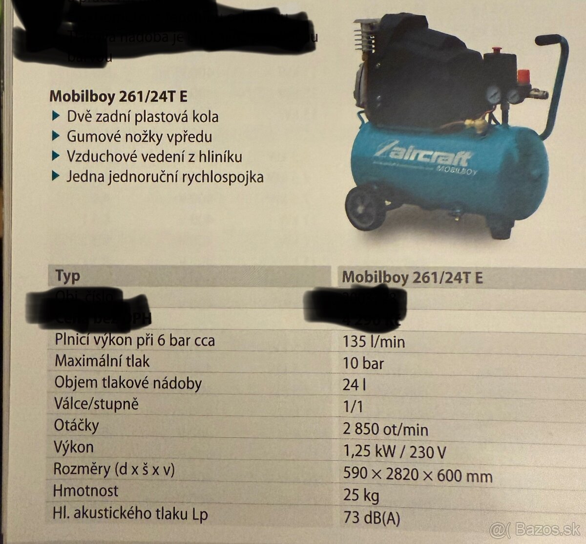 Kompresor Unicraft Mobilboy 261/24T E - 8