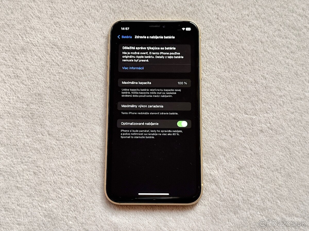 iPhone XR 128GB Žltý, NOVÁ BATERKA, TOP STAV - 8