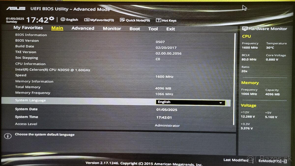 počítač Asus N3050M-E, Celeron N3050, 4 GB DDR3, 120 GB SSD - 8