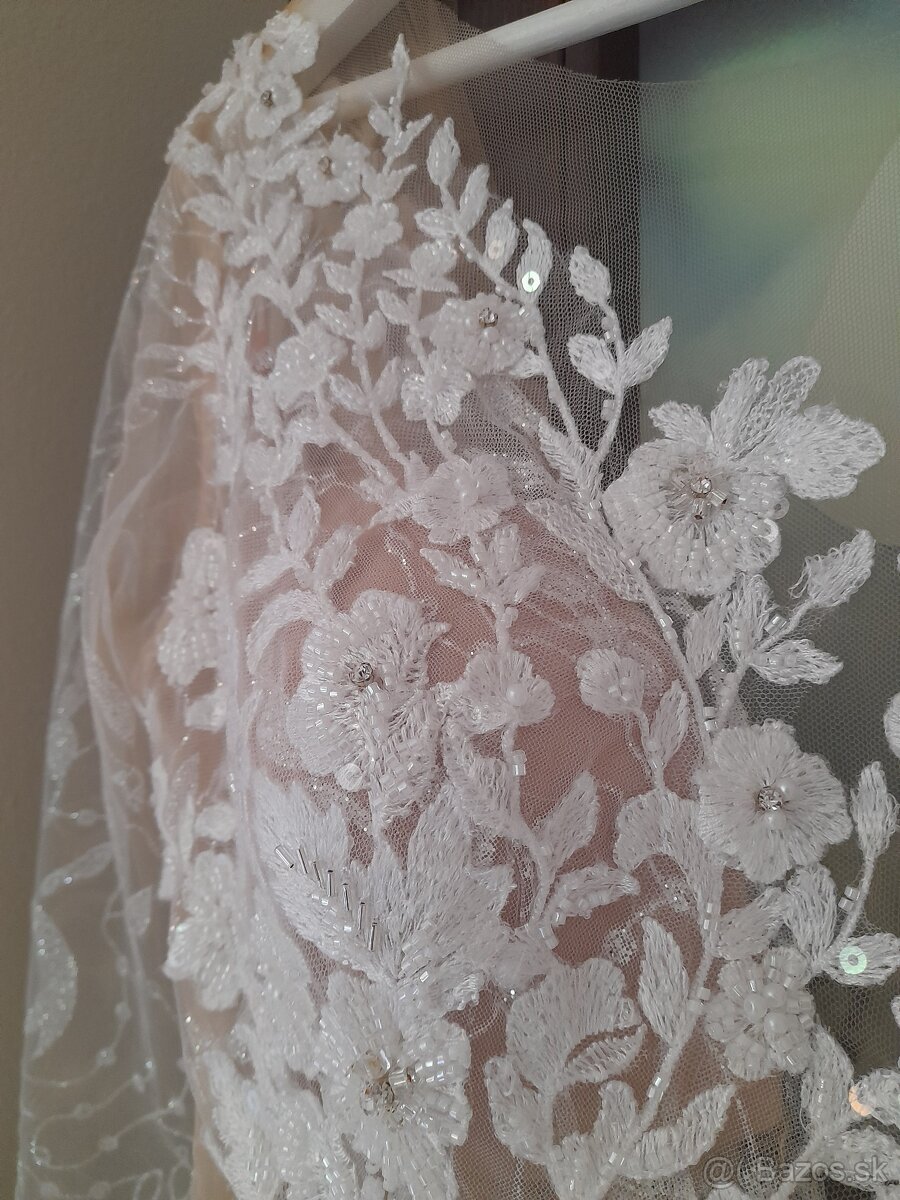 Predám svad.šaty IRIAN SAM CALYPSO 13, veľ.40 - 8