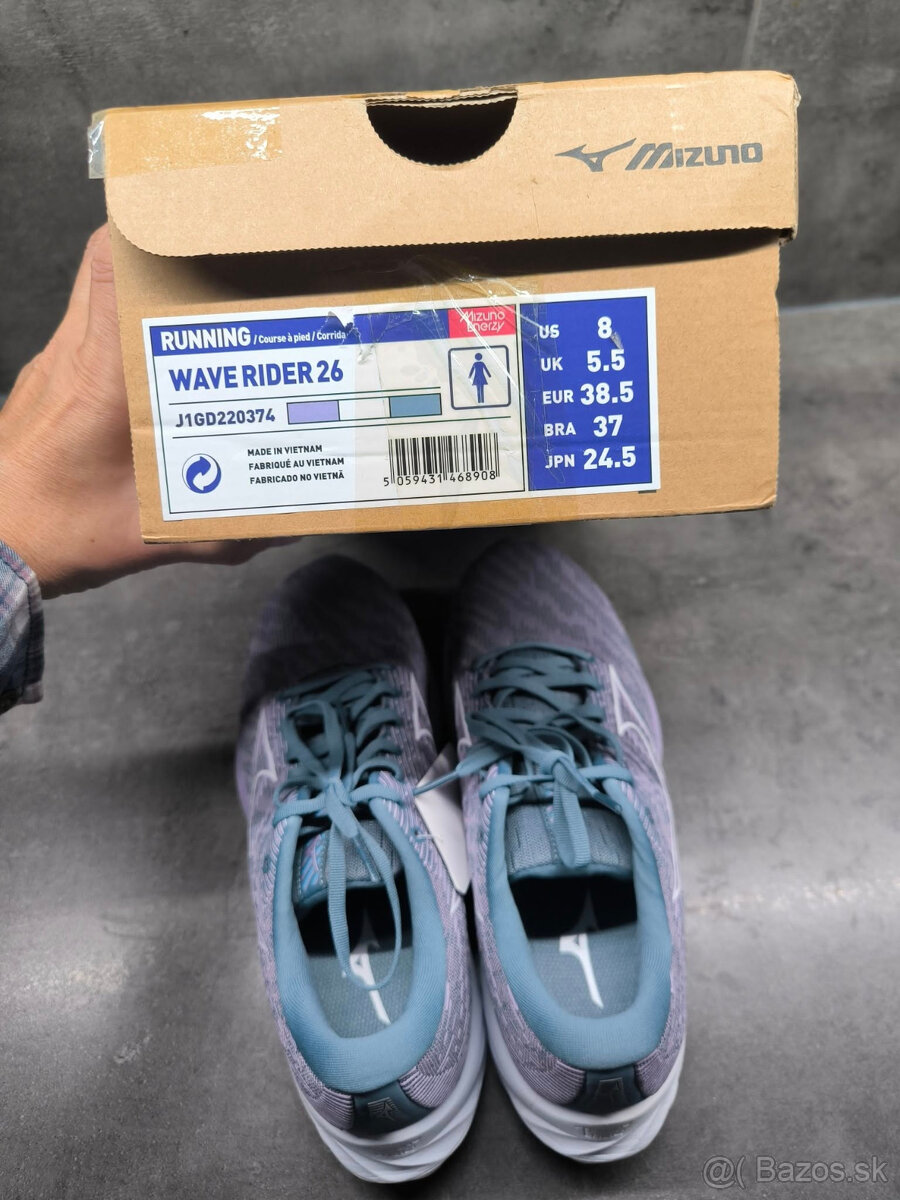 Nové Mizuno Wave Rider 26 cestné bežecké tenisky, veľ.38,5 - 8