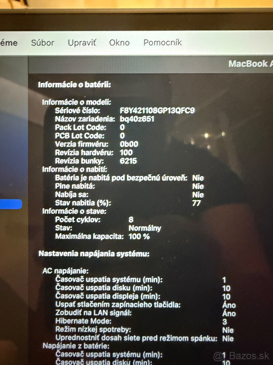 Apple Macbook Air 13 M2 2022 - Modrý - 8 cyklov ako NOVÝ - 8