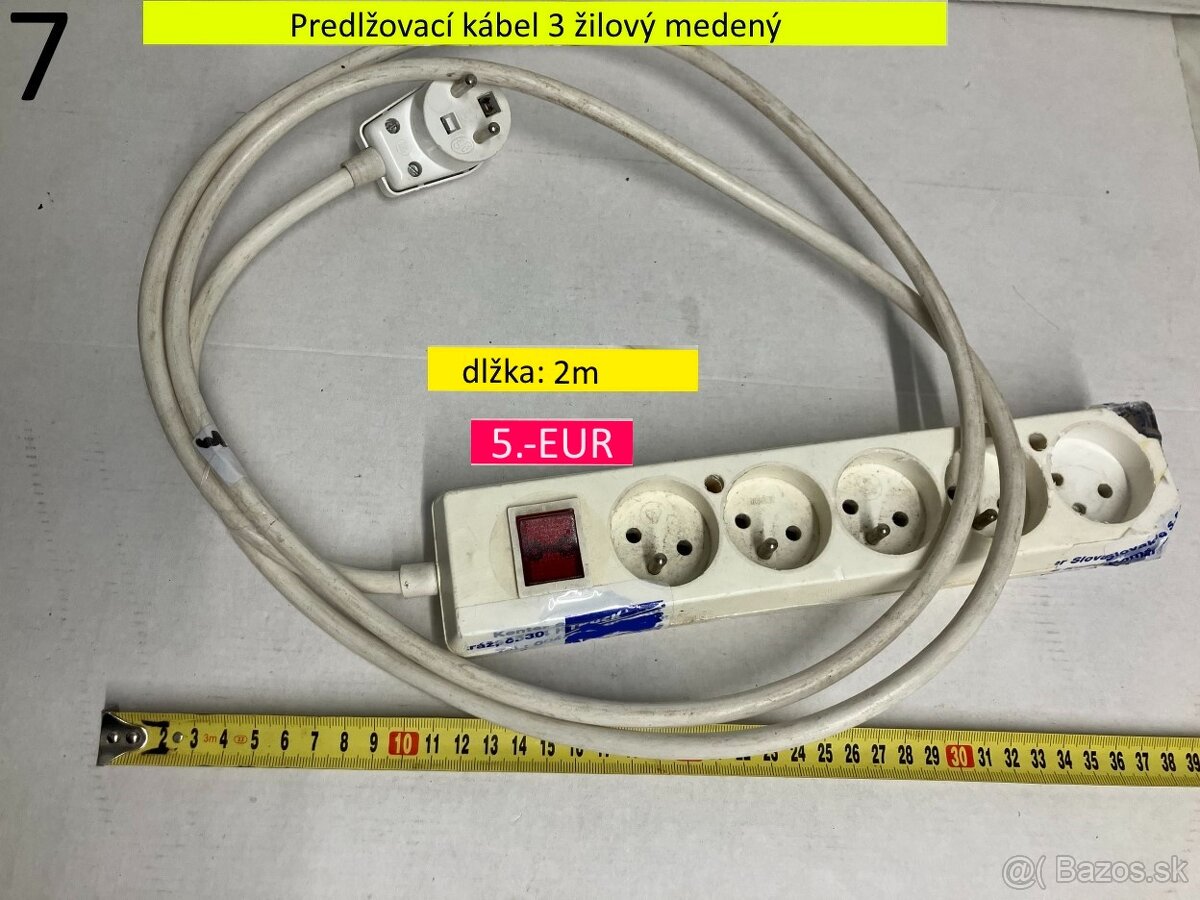Predlžovací kábel 3 žilový na 220V - 8