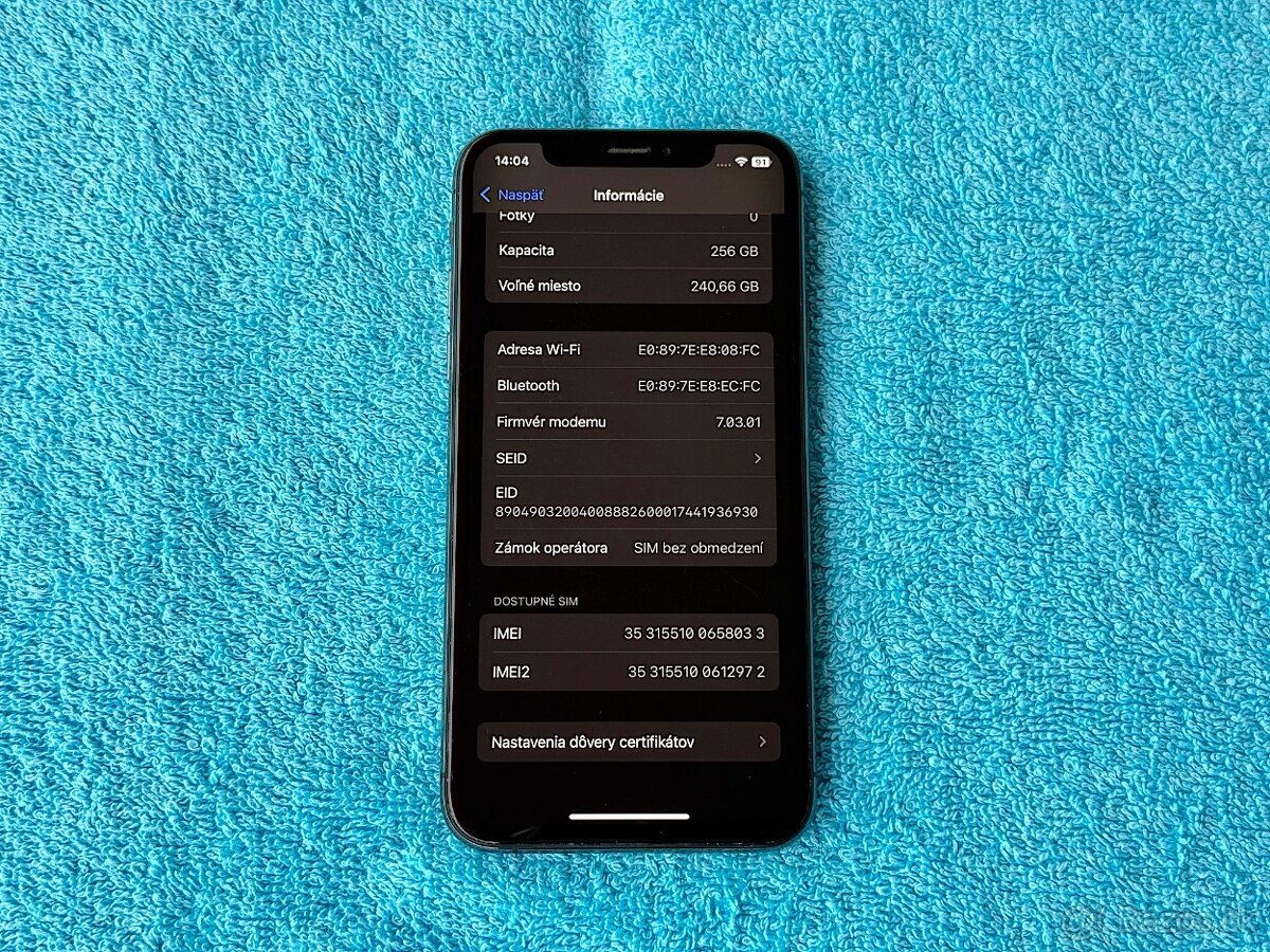 iPhone XS 256GB Space Gray, NOVÁ BATERKA - 8