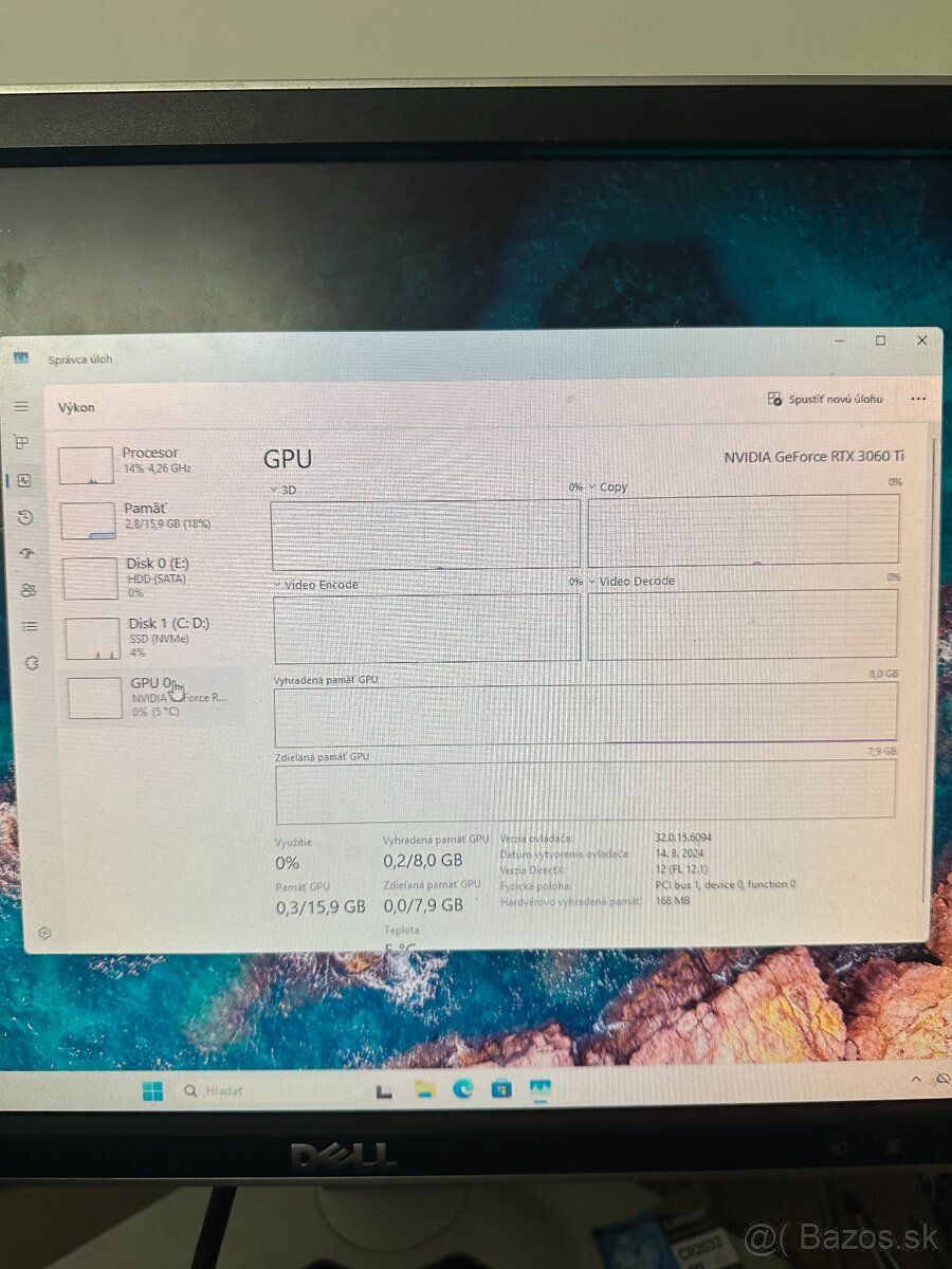 I5-12400f / RTX 3060ti / 16GB RAM - 8