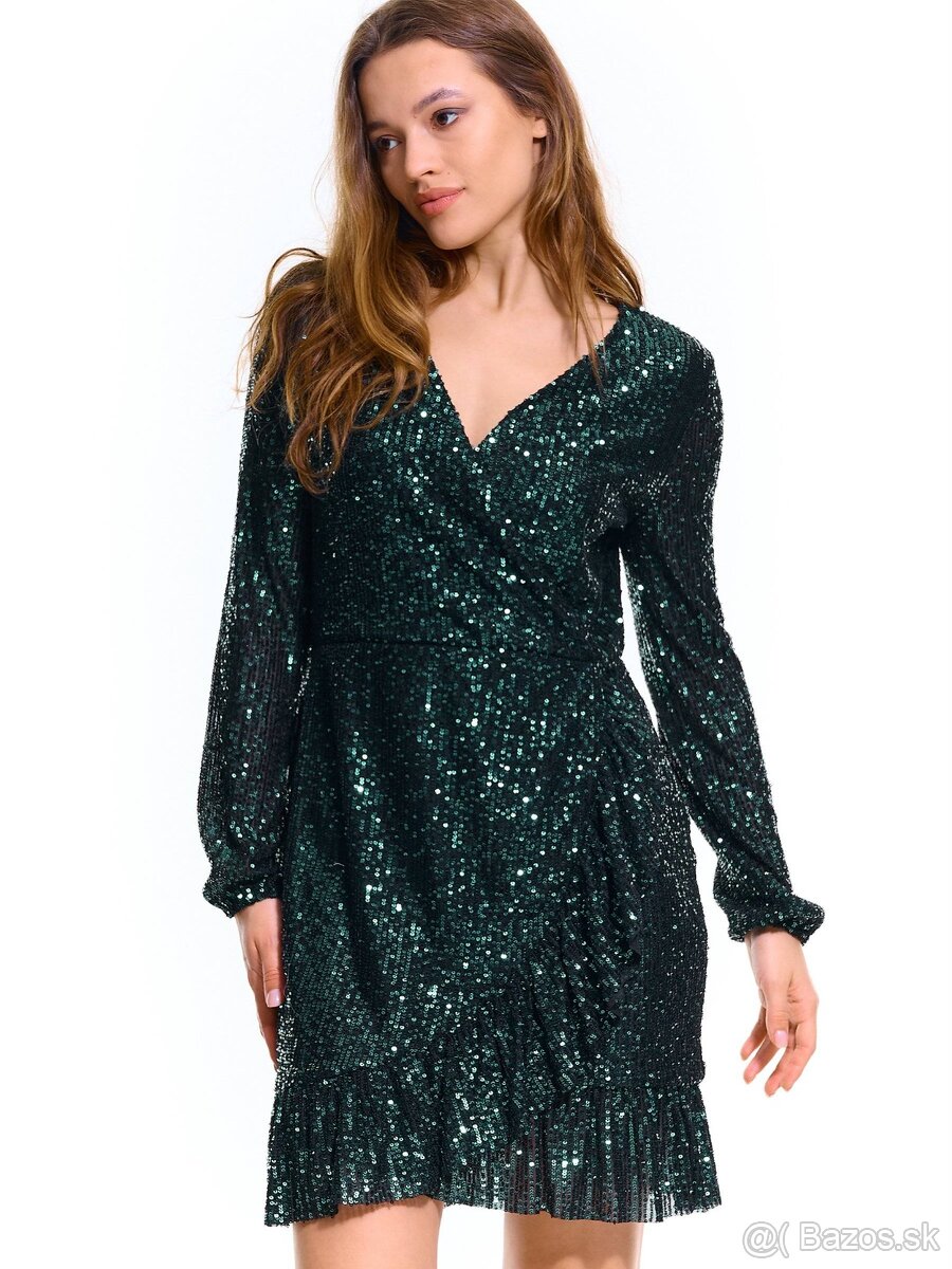 Krátke spoločenské šaty zelené - 8