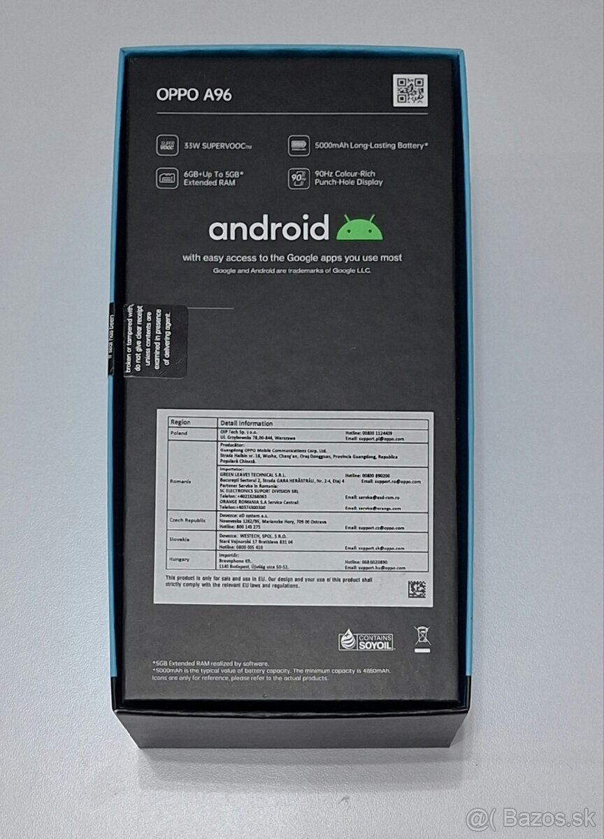 Smartfón OPPO A96 - 8