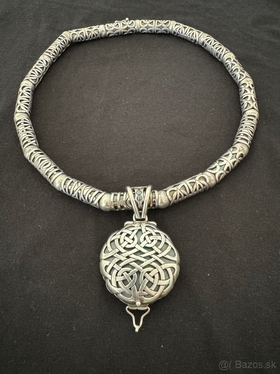 Strieborný náhrdelník s otváracím medailónom, zákaz. výroba - 8