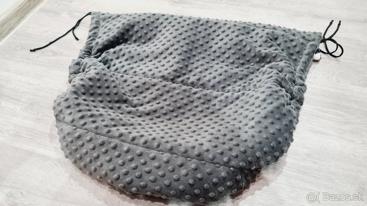 Predám obojstranný uni handmade fusak - nánožník + kožušinka - 8