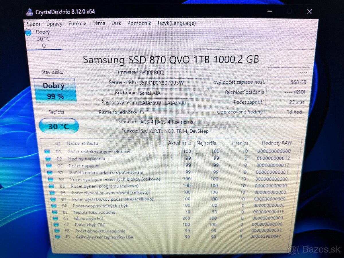 PREDÁM HERNÝ PC - R5 5600X,RTX 3070 8GB,16GB DDR4,1TB SSD - 8