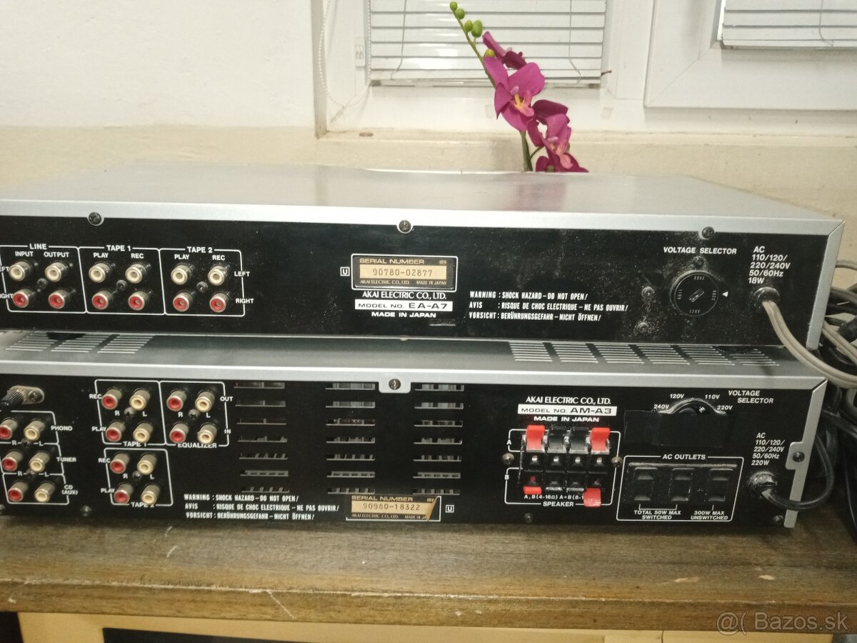 Predám hifi zostavu Akai stereo amplifer AM-A3 a Akai EA-A7 - 8