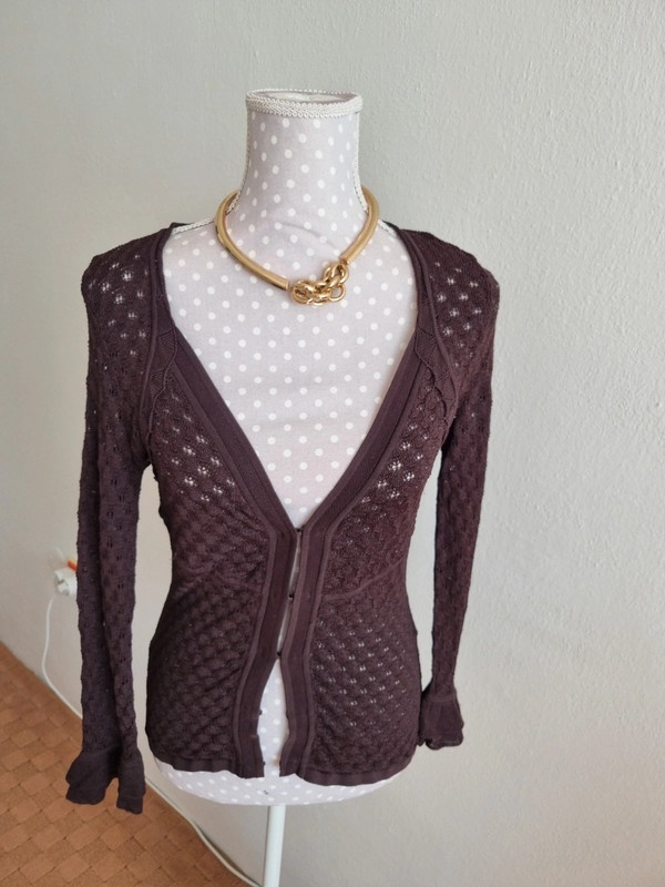 rozkošný hnedý svetrík Karen Millen S - 8