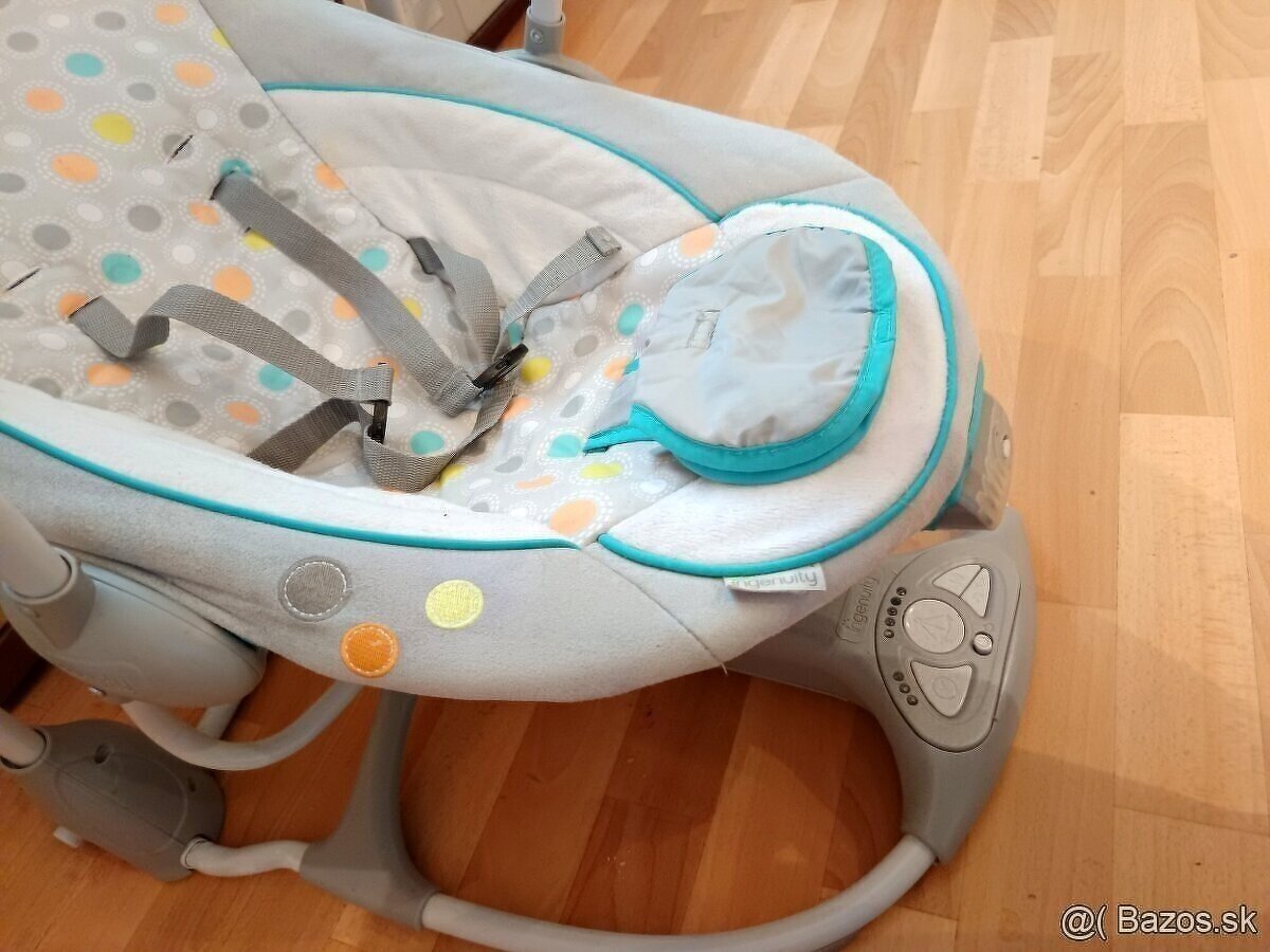 Kresielko hojdacie a vibrujuce 2v1 pre bábätká - 8