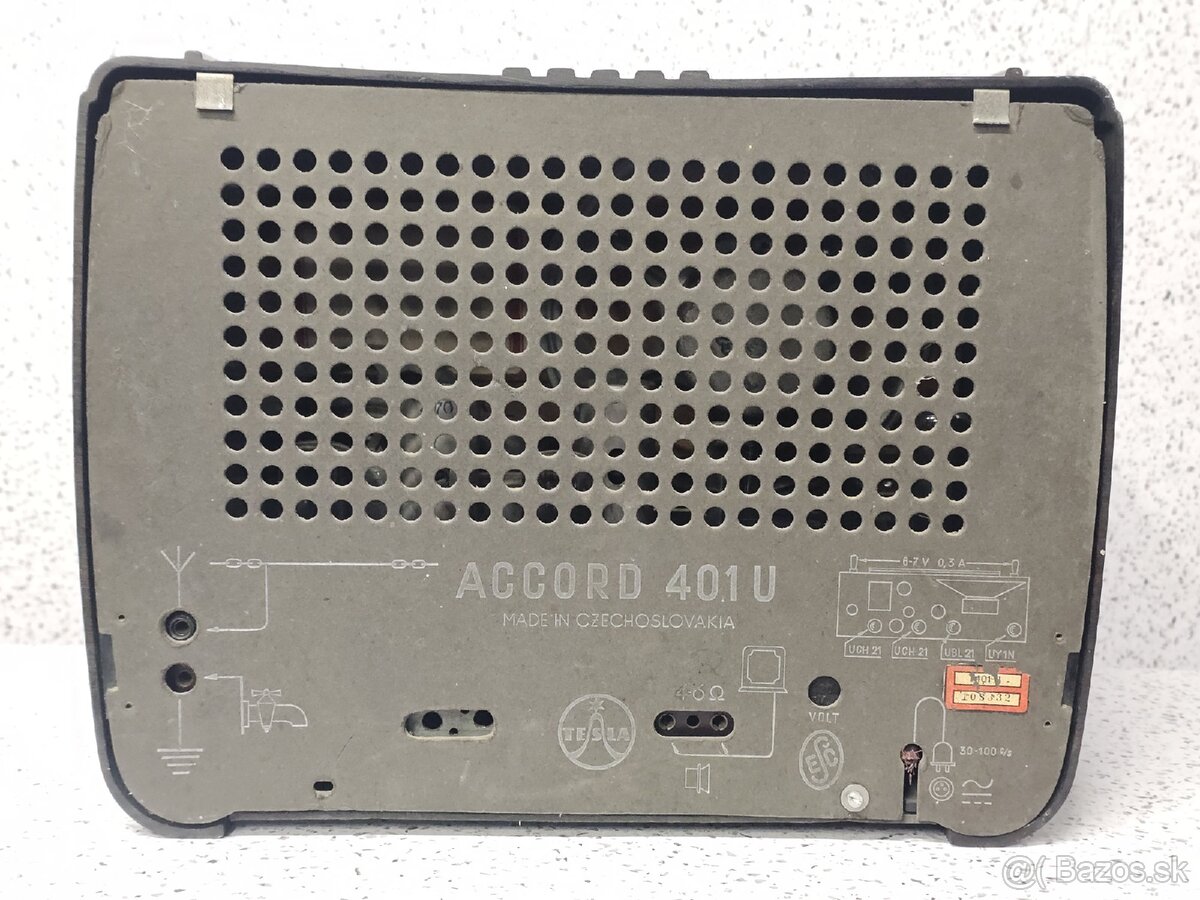 "Accord" 》Tesla 401U 》Starožitné elektronkové radio 》bakel - 8
