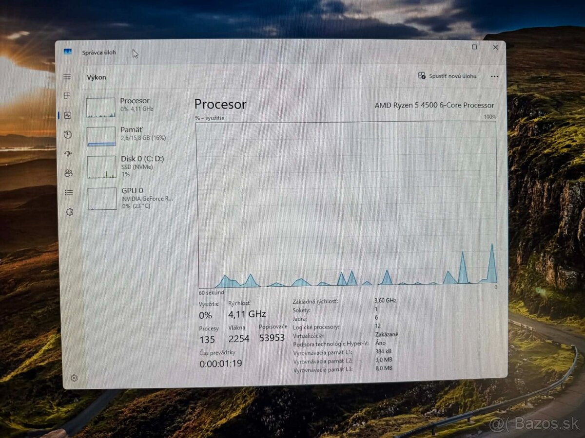 Herné PCčko Ryzen 5 4500/ RTX 3060 Ti/ 16GB/ 500gb NvMe - 8